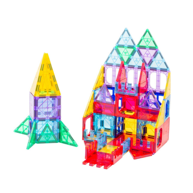 78 Pcs non-toxic STEM Educational, Durable Magnetic Tiles/Puzzle with Storage Bag.