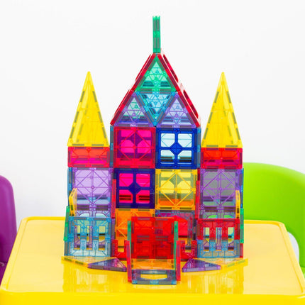 78 Pcs non-toxic STEM Educational, Durable Magnetic Tiles/Puzzle with Storage Bag.