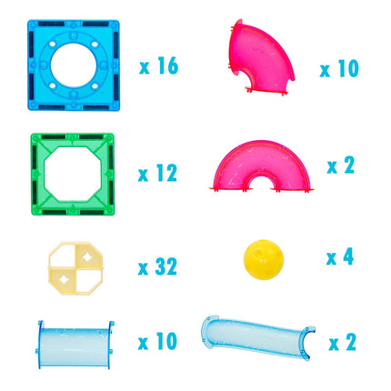88 Pcs non-toxic STEM Educational, Durable Magnetic Tiles/Puzzle with Storage Bag.