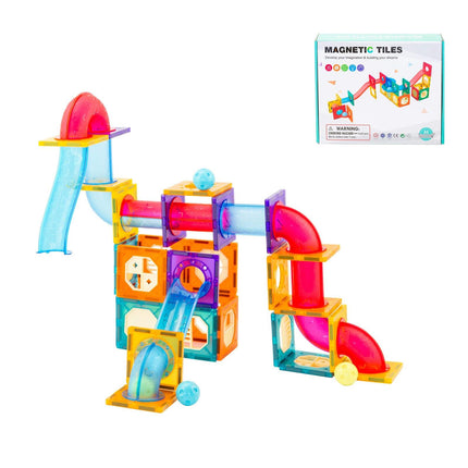 88 Pcs non-toxic STEM Educational, Durable Magnetic Tiles/Puzzle with Storage Bag.