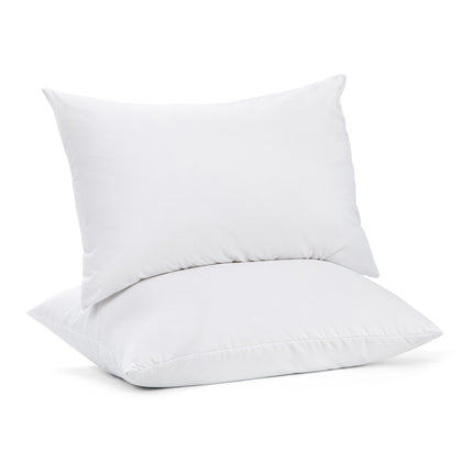 100 Percent Cotton Pillow Cover with 800g Poly Fill,  Hypoallergenic, Antibacterial, and Cooling Technology  2 PK.