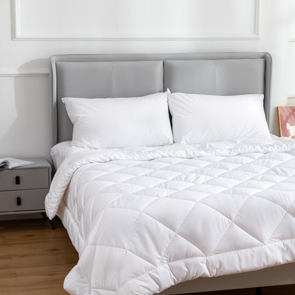 100 Percent Cotton Pillow Cover with 800g Poly Fill,  Hypoallergenic, Antibacterial, and Cooling Technology  2 PK.