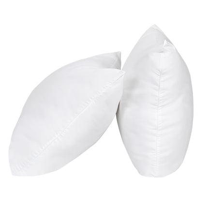 100 Percent Cotton Pillow Cover with 800g Poly Fill,  Hypoallergenic, Antibacterial, and Cooling Technology  2 PK.