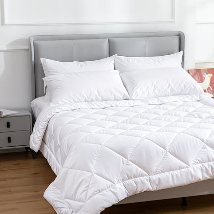 100 Percent Cotton Pillow Cover with 800g Poly Fill,  Hypoallergenic, Antibacterial, and Cooling Technology  4 PK.