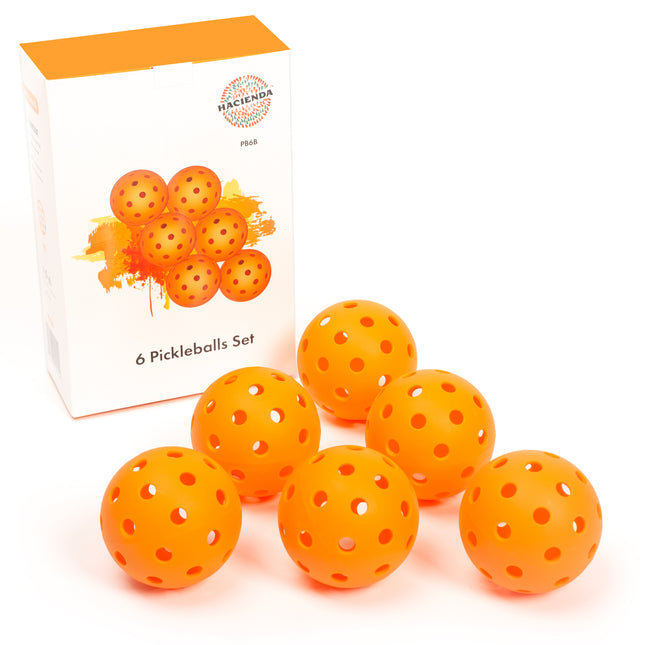 Precision Aerodynamic 40 Hole Design Pickleball Ball - 6 pack.