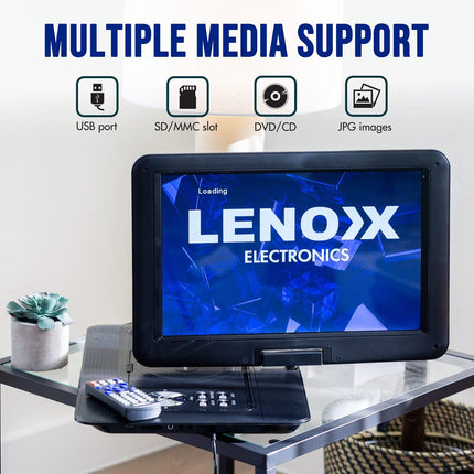 15.4" Swivel Portable DVD Player & Screen, Rechargeable Entertainment.