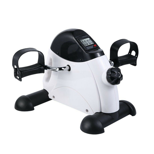 Portable Pedal Exerciser w/ LCD Monitor Tracking (Black & White).