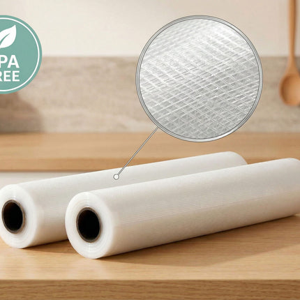 Vacuum Sealer Bags for Fresher Food (28cm) 2-Pack of Rolls.