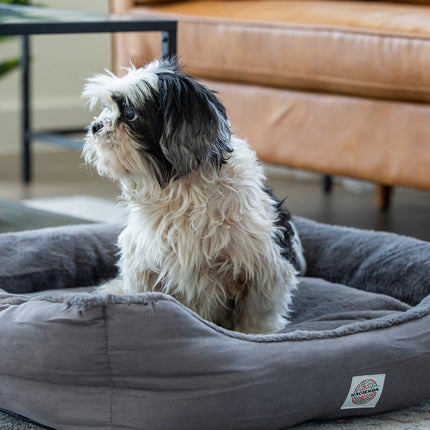 Easy to Clean Electric Heated Rabbit Faux Fur Covering Pet Bed - Medium.