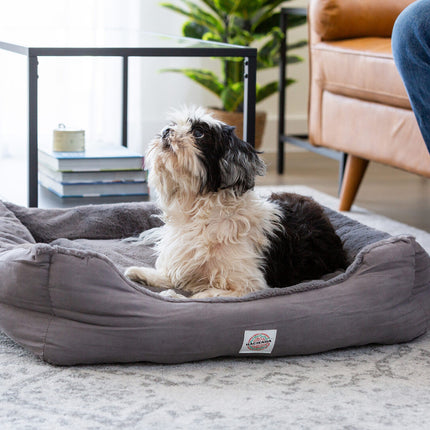 Easy to Clean Electric Heated Rabbit Faux Fur Covering Pet Bed - Medium.