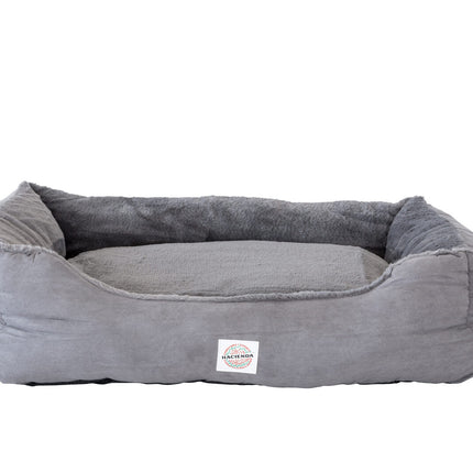 Easy to Clean Electric Heated Rabbit Faux Fur Covering Pet Bed - Medium.
