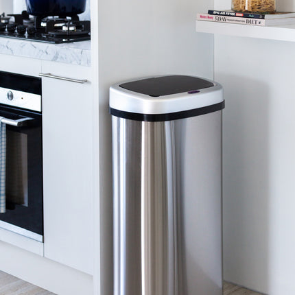 70L Stainless Steel Motion Sensor Rubbish Bin.