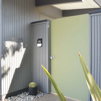 Solar-Powered Motion Sensor Light (2-Piece), Detects Motion, Rechargeable.