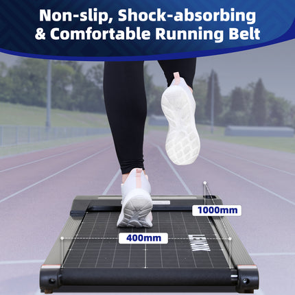 1.5 HP 52cm Electric Walking Pad Treadmill with Remote Control and Display Screen.