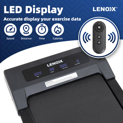 1.5 HP 52cm Electric Walking Pad Treadmill with Remote Control and Display Screen.