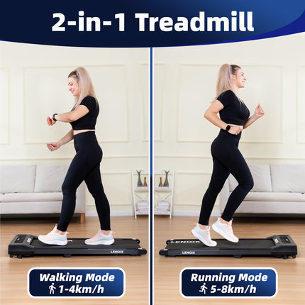 1.5 HP 52cm Electric Walking Pad Treadmill with Remote Control and Display Screen.