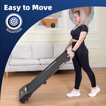 1.5 HP 52cm Electric Walking Pad Treadmill with Remote Control and Display Screen.