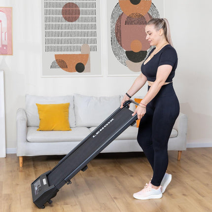 2HP 52cm Walking Pad Treadmill w/ Remote, Foldable Handrail, and Tablet Holder.