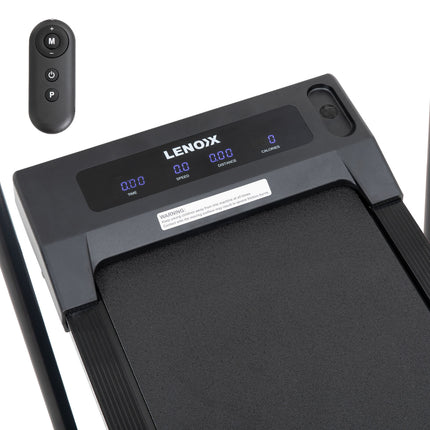 2HP 52cm Walking Pad Treadmill w/ Remote, Foldable Handrail, and Tablet Holder.