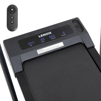2HP 52cm Walking Pad Treadmill w/ Remote, Foldable Handrail, and Tablet Holder.