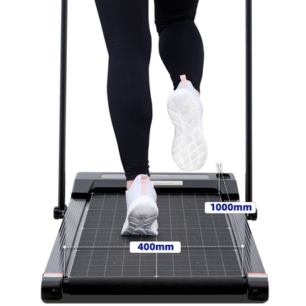 2HP 52cm Walking Pad Treadmill w/ Remote, Foldable Handrail, and Tablet Holder.