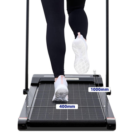 2HP 52cm Walking Pad Treadmill w/ Remote, Foldable Handrail, and Tablet Holder.
