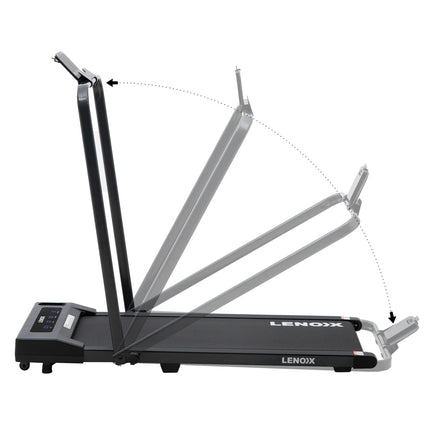 2HP 52cm Walking Pad Treadmill w/ Remote, Foldable Handrail, and Tablet Holder.