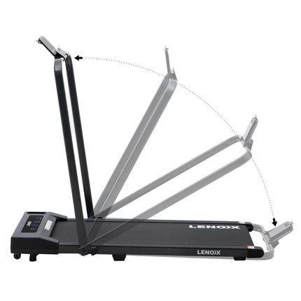 2HP 52cm Walking Pad Treadmill w/ Remote, Foldable Handrail, and Tablet Holder.
