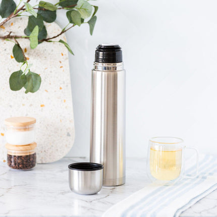 1L Stainless Steel Vacuum Flask Insulated Drink Container.
