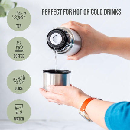 1L Stainless Steel Vacuum Flask Insulated Drink Container.