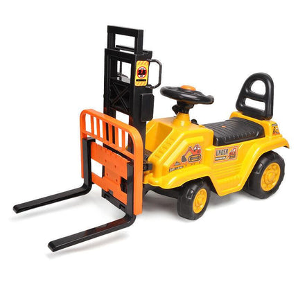 Kids Manual Forklift Ride-On with Working Mast Lift and Pallet.