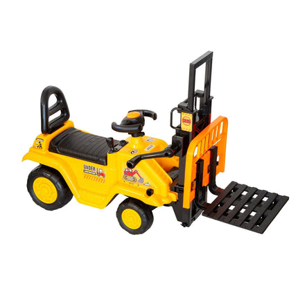 Kids Manual Forklift Ride-On with Working Mast Lift and Pallet.