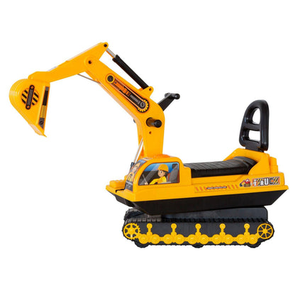 Ride-on Children's Excavator w/ Sturdy Track and Dual Operation Levers to Scoop.