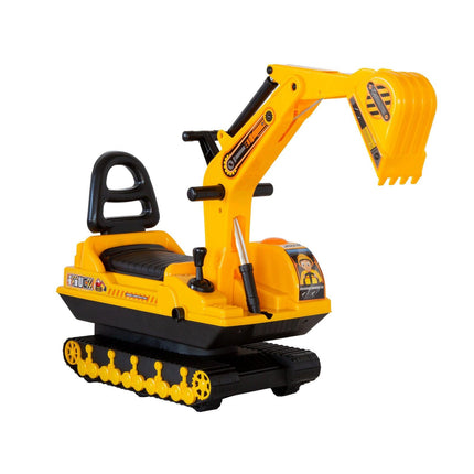 Ride-on Children's Excavator w/ Sturdy Track and Dual Operation Levers to Scoop.