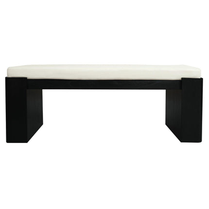 Adelle Solid Mindi Timber Bench - Small (Black).