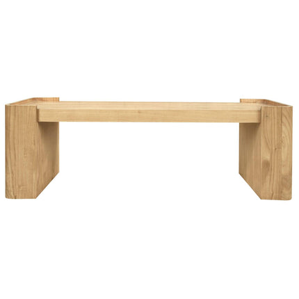 Adelle Solid Mindi Timber Bench - Small (Natural).