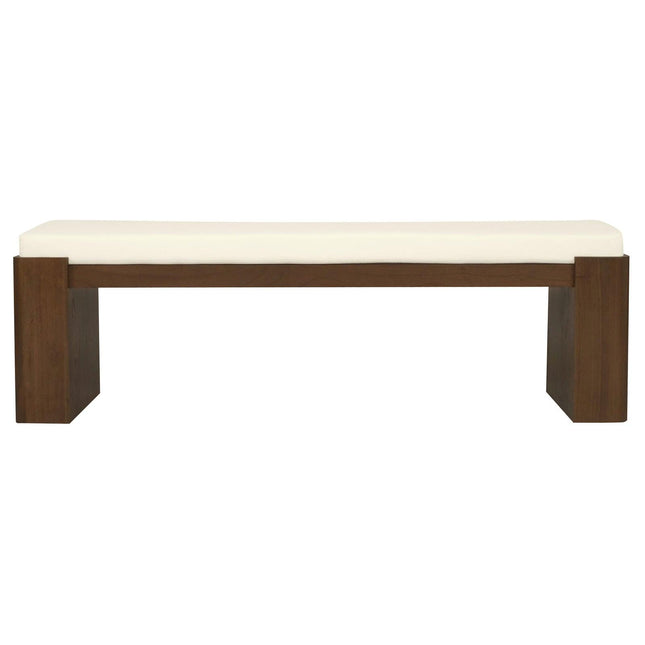 Adelle Solid Mindi Timber Bench - Large (Walnut).