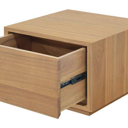 Oscar 1 Drawer Low Bedside Table (Natural).