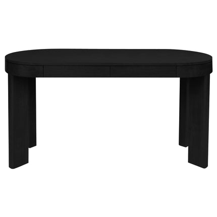 Brentwood 2 Drawer Oval Desk (Black).