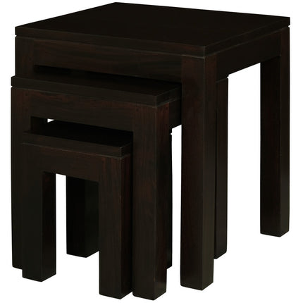 Queen Ann Nest of Table Set of 3 (White).