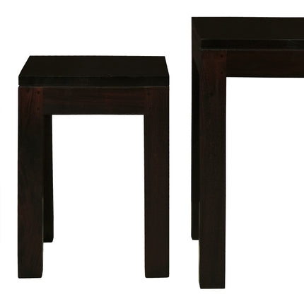 Queen Ann Nest of Table Set of 3 (White).