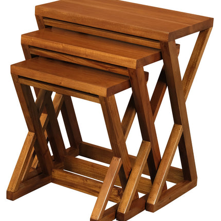 Amsterdam Nest of Table Set of 3 (Mahogany).
