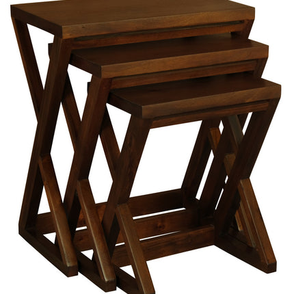 Amsterdam Nest of Table Set of 3 (Mahogany).