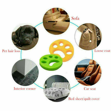 2Pcs Pet Hair Remover Floating Fur Catcher Laundry Lint Dog Cat Washing Machine.