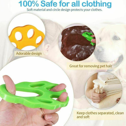 2Pcs Pet Hair Remover Floating Fur Catcher Laundry Lint Dog Cat Washing Machine.