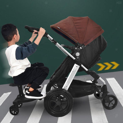 Baby Jogger Glider Board 2 in 1 Kid Stroller Board with Dismountable Seat AU black wheel.