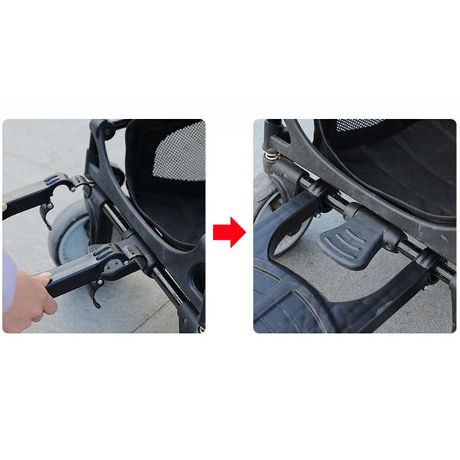 Stroller Step Board Toddler Buggys Wheel Standing Board Skateboard For Pram Kids Blue.
