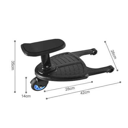Stroller Step Board Toddler Buggys Wheel Standing Board Skateboard For Pram Kids Blue.