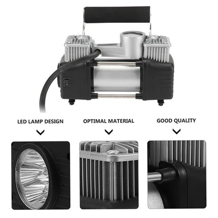 Car Air Compressor 12V 4WD Portable Tyre Inflator Deflator Truck Pump 150PSI.