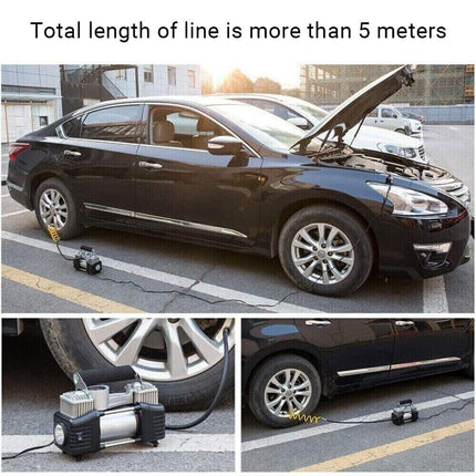 Car Air Compressor 12V 4WD Portable Tyre Inflator Deflator Truck Pump 150PSI.